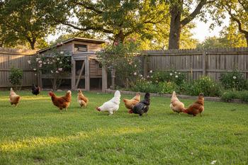 backyard flock outside